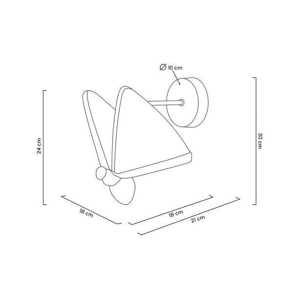Lampa ścienna BUTTERFLY M złota - Moosee